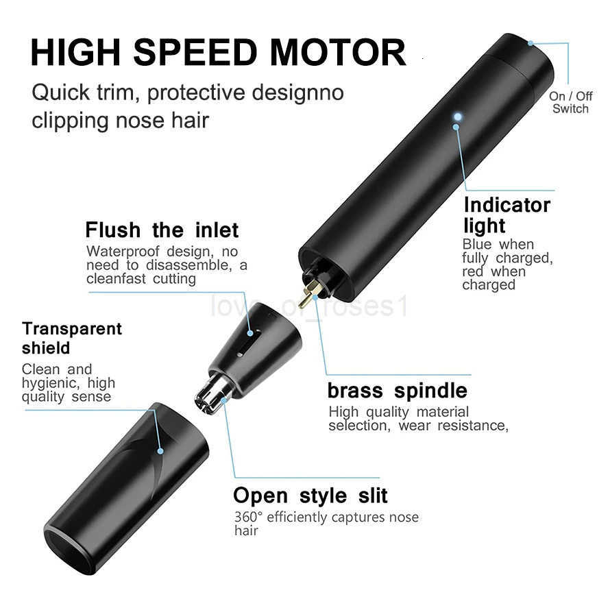 Electric Nose Hair Trimmer Shaver Men Ear Neck Eyebrow Trimmer Shaver Man Clean Razor Remover Kit Z251030