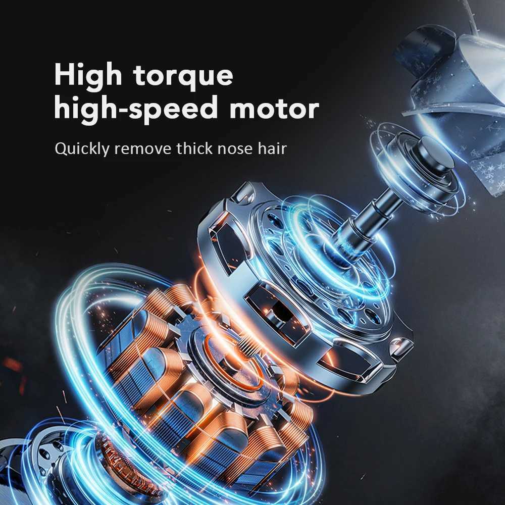 Mens Electric Ear and Nose Hair Trimmer 360 Rotating DualBlade Electric Shaver Professional Ear Nose Hair Clipper Facial Hair M251030