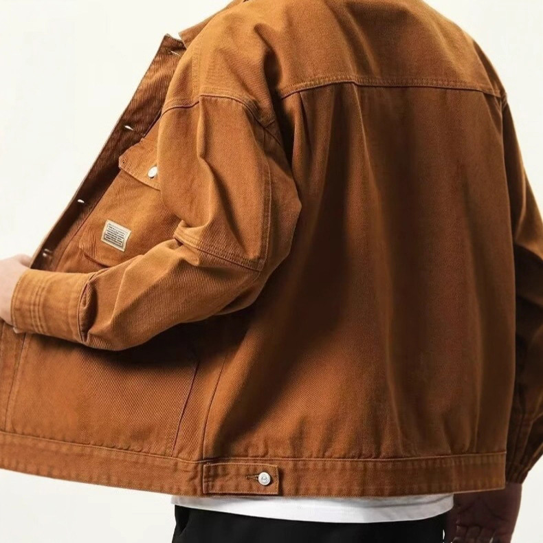 American Style Workwear Designer Coat Men's Jacket Loose Fit Autumn Trendy Brand Cool Versatile Top Simple Fashionable Coat