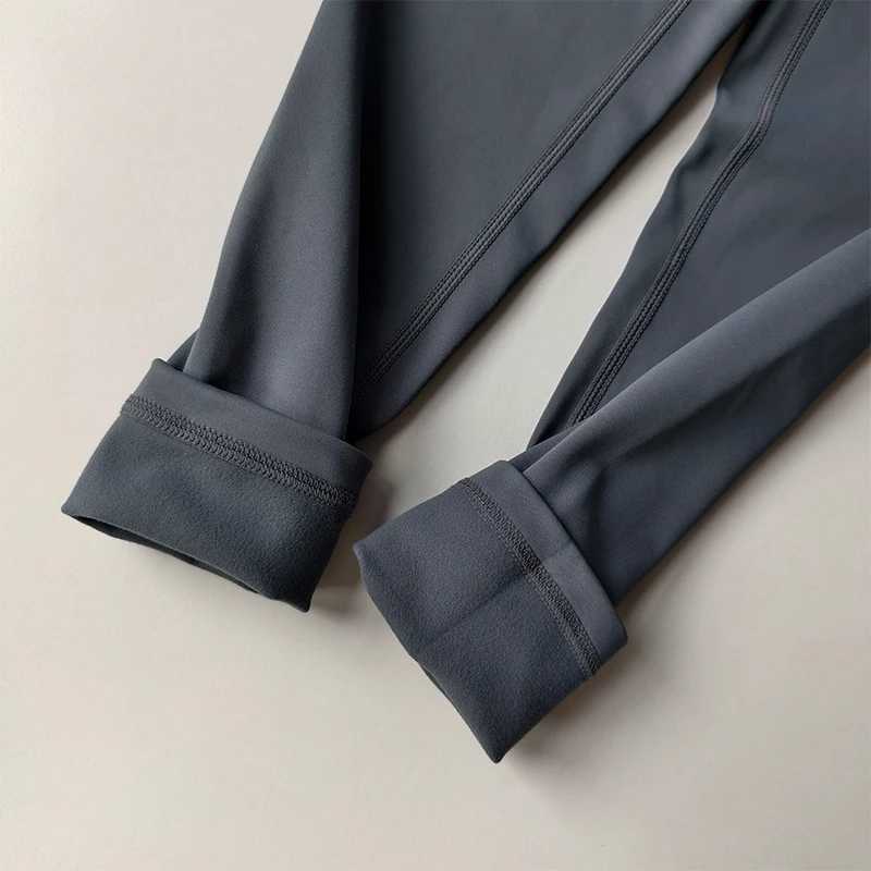 Autumn Winter Velvet Warm High Waisted Hip Lifting Sports Pants High Elasticity Quick Drying Fitness Pant Leggings External Wear J251030