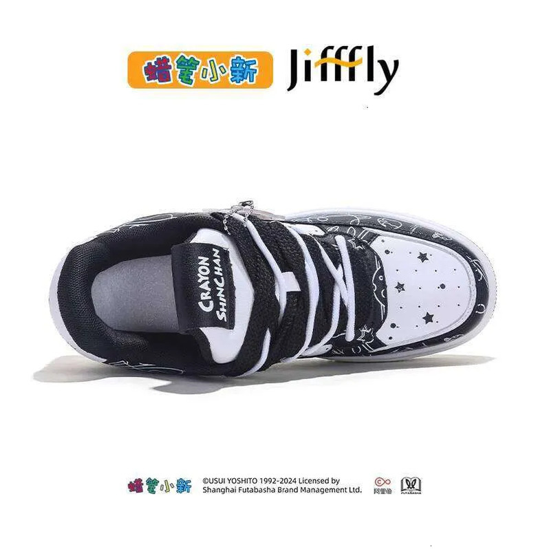 Jifffly Crayon Shin-chan Collaboration Men's 2025 Summer New Sneakers Versatile Thick-Soled Casual Sports Shoes Soft-soled Trendy