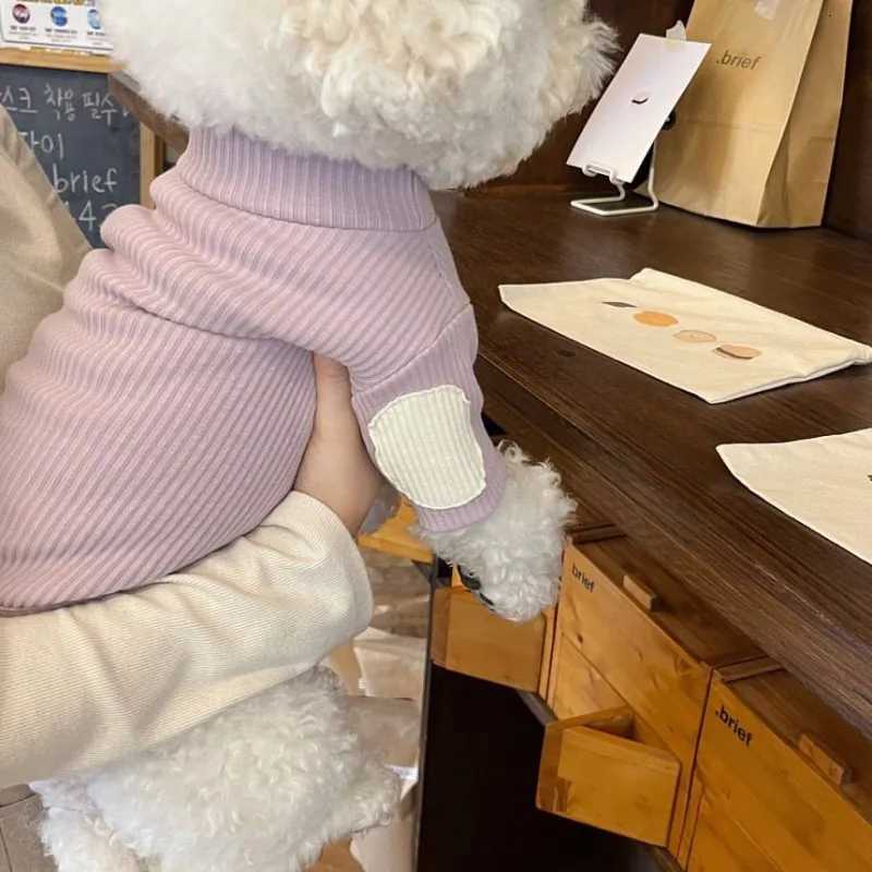 Fashion Pet Dog Bottoming Shirt Puppy Solid Color Clothes Winter Teddy Warm Two Legged Clothing Pet poodle Pullover Dog ets C251030