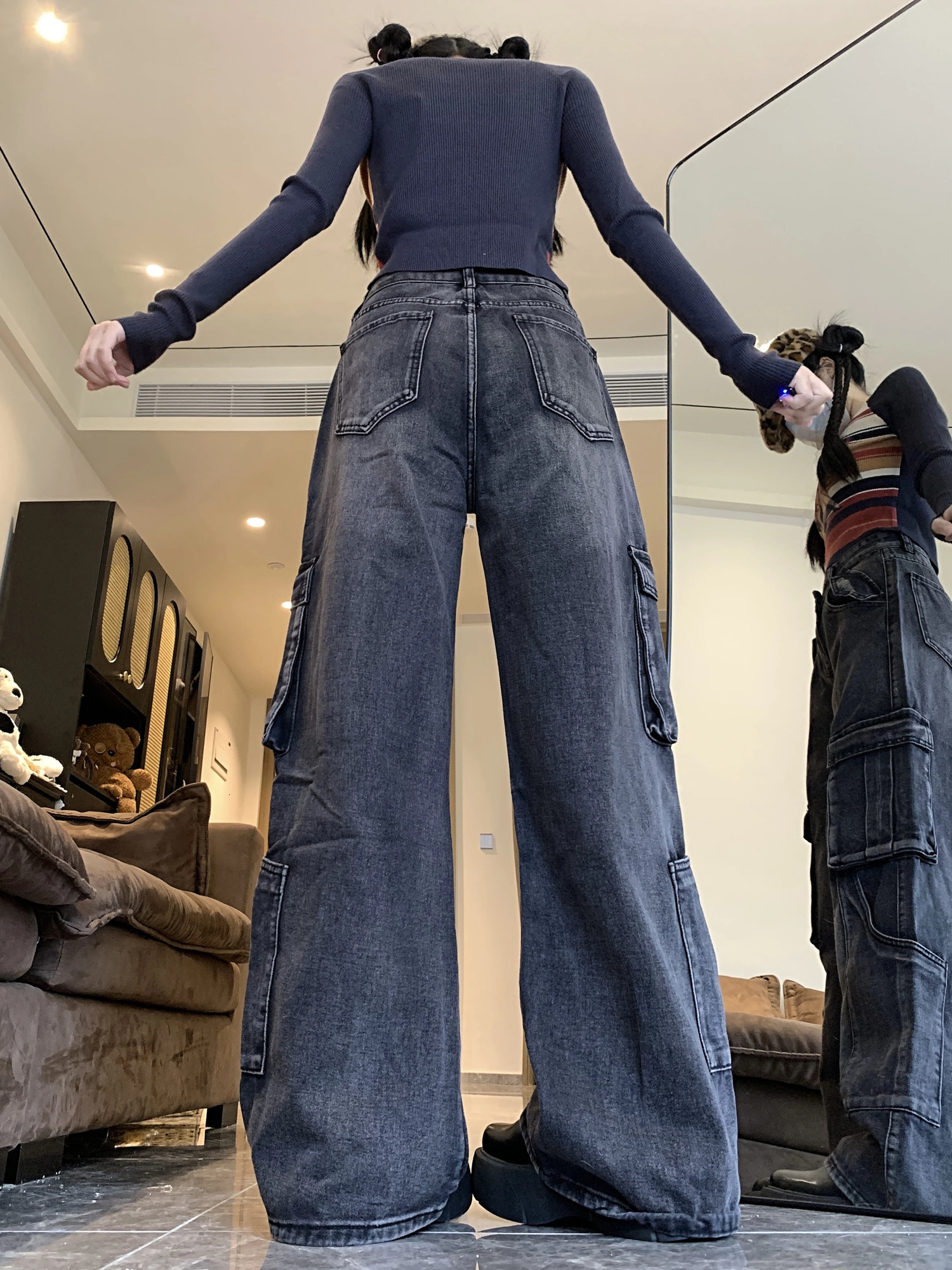 Cool Girls High Street Jeans for Men and Women Loose Straight FloorLength Trousers Overalls 251029