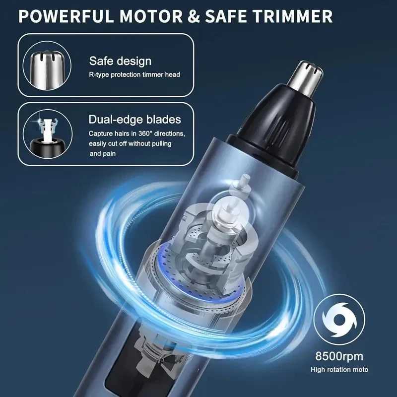 New Electric Nose Hair Trimmer Rechargeable With Digital Display Full Body Wash 3in1 Eyebrow And Nose Hair Trimmer Waterproof M251030