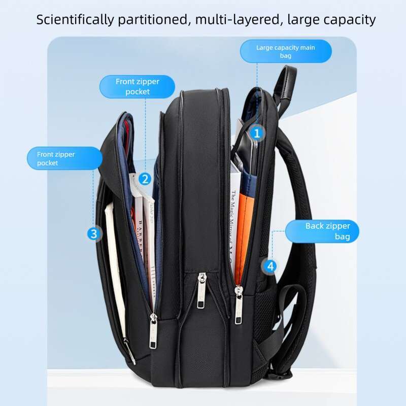New Backpack For Men Expandable Multi Functional Large Capacity Travel Backpack Trendy Fashion Versatile Business Bag High Quality