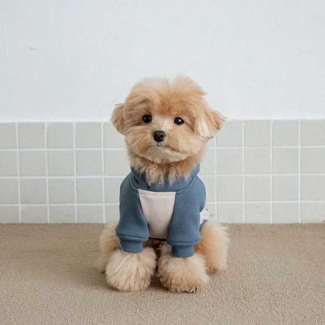 Pet AutumnWinter Hoodie Warm Splicing Tshirt Teddy Yorkshire Small Dog AutumnWinter Hoodie Puppy Clothes for Small Dogs C251030