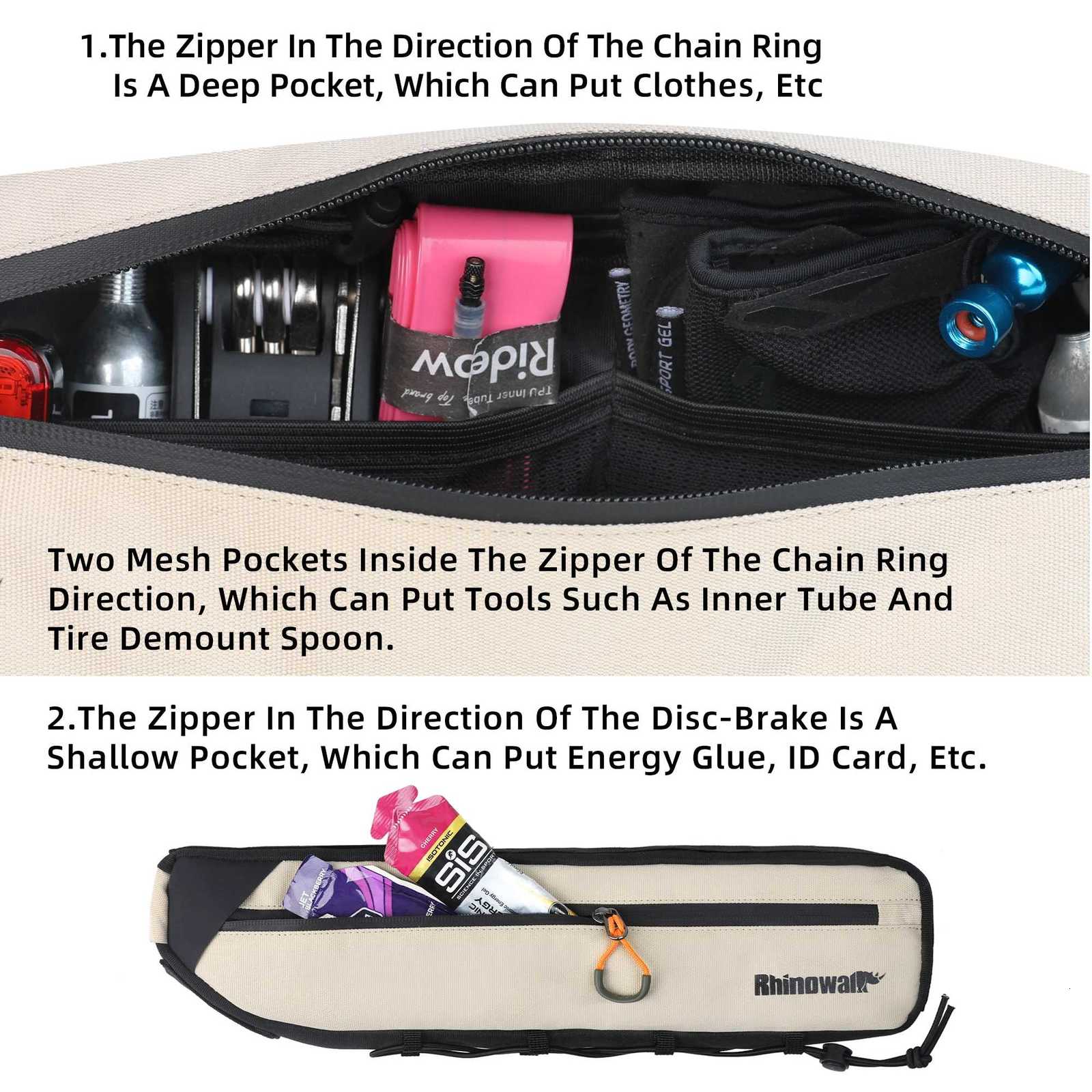 Rhinowalk Bike Bag 21L27L Bicycle Frame Under Tube Bag Dirtresistant MTB Road Gravel Bike Triangle Storage Bag 1 Piece Sale H251029