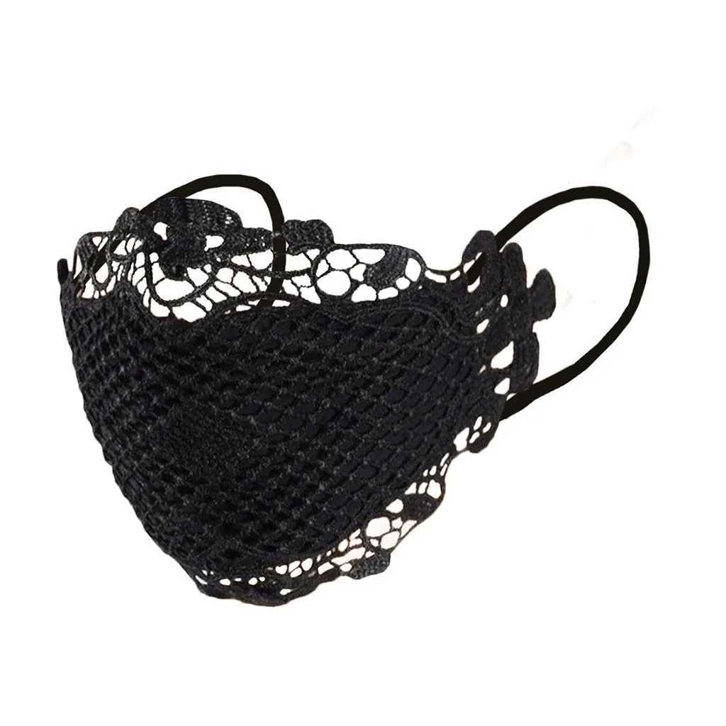 Face Mask Delicate Lace Applique And Face Protect Mouth Cover Beautiful Prints Facemask Dustproof Masque Halloween CosplayW251029