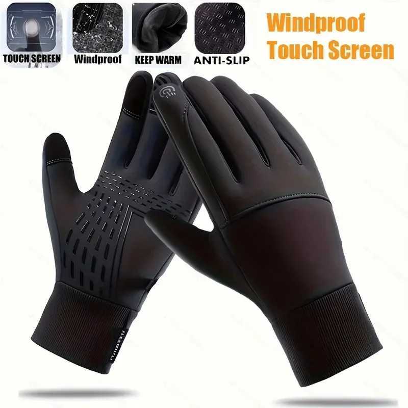 Thickened Winter Warm Gloves Outdoor Sports Touch Screen Gloves Outdoor Running Fishing Skiing Gloves J251029