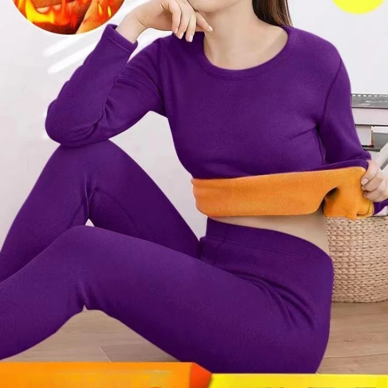 Warm Thermal Underwear Sets Sexy Ladies Intimates Long Johns Women Female Middle Collar Thermal Shaping Clothes 251030