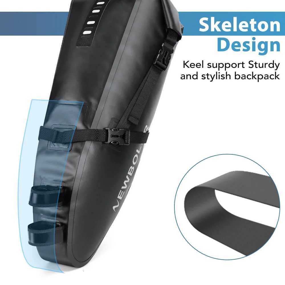 NEWBOLER Bicycle Bag Waterproof 13L Large Capacity Bicycle Saddle Bag Bicycle Foldable Tail Bag Mountain Bike Road Luggage H251029