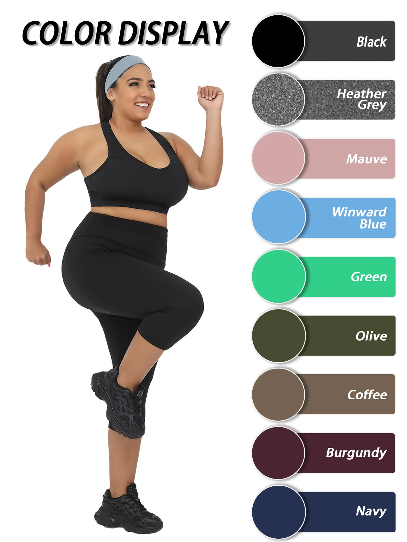 Plus Size Leggings for Women Super soft High Waisted Tummy Control Yoga Pants No See Through Workout Running Leggings 251029