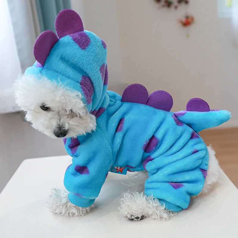 Super Soft Fleece Pet Clothing for Puppy Autumn Winter Plush Warm Dog Overalls Four Legged Dinosaur Unicorn Cosplay Cat Clothing C251030