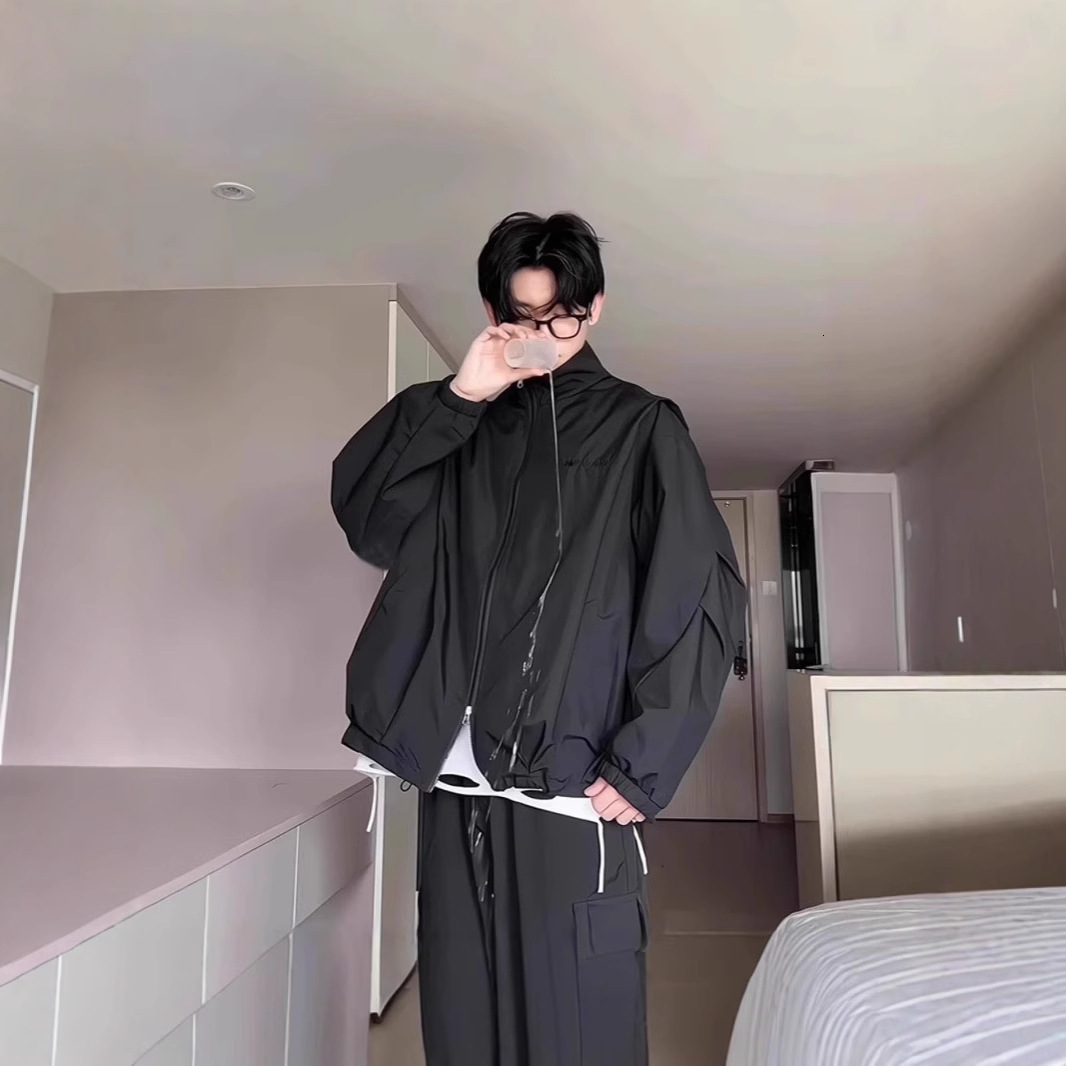 Youth Outdoor Stand Designer Coat Collar Jacket For Men And Women 2025 New Spring And Autumn Loose Casual Jacket Top