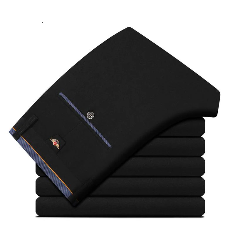 Spring Autumn Mens Business Suit Pants Male Summer Thin Formal Solid Long Dress Straight Baggy Office Trousers Drop 251028