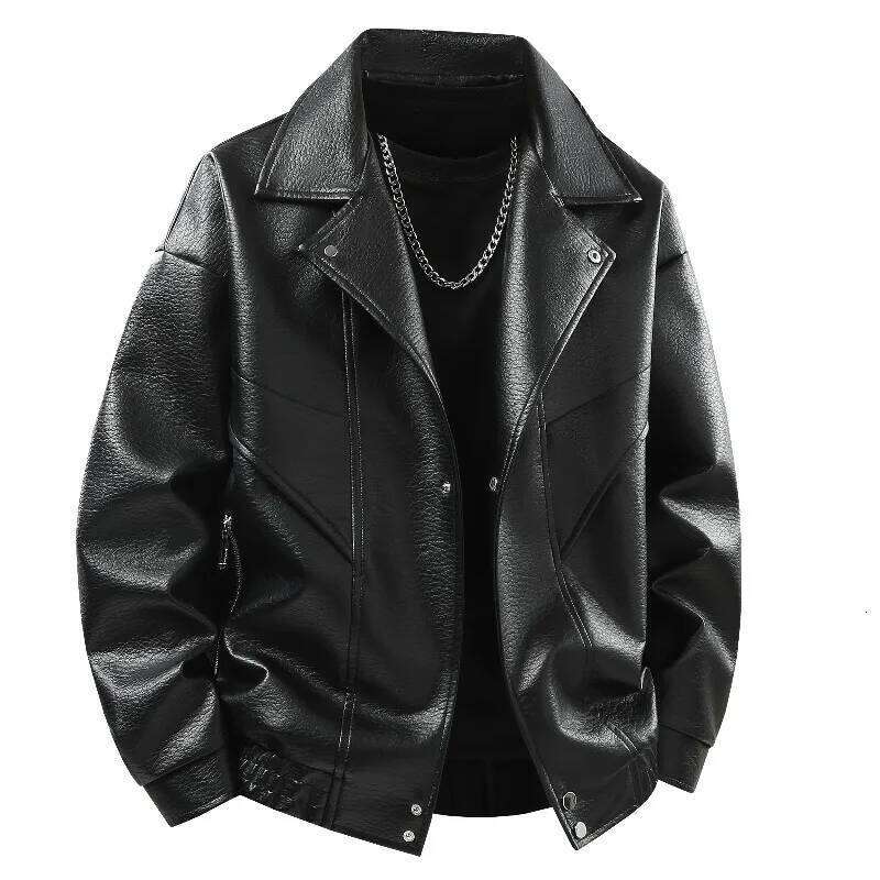 Leather Autumn Winter Outdoor Comfortable Warm Breathable Men's Jacket Sports Fiess Running Leisure Handsome Imitation