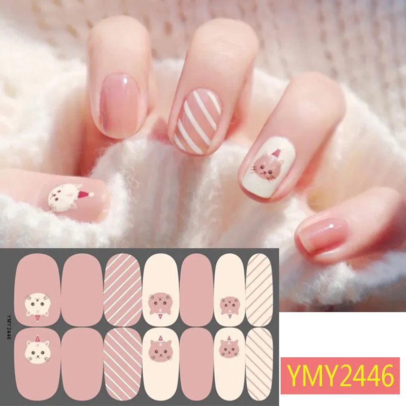 Santa Claus Full Cover Nail Stickers 14tips Nail Decoration Nails Sticker Self Adhesive Nail Sticker Nail Art Sticker 251027