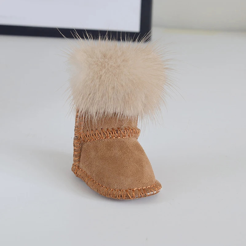 Fluffy Pompom Boot Shoe Keychain For Women Car Key Chain Bagpack Charm Accessories Pendant 251030