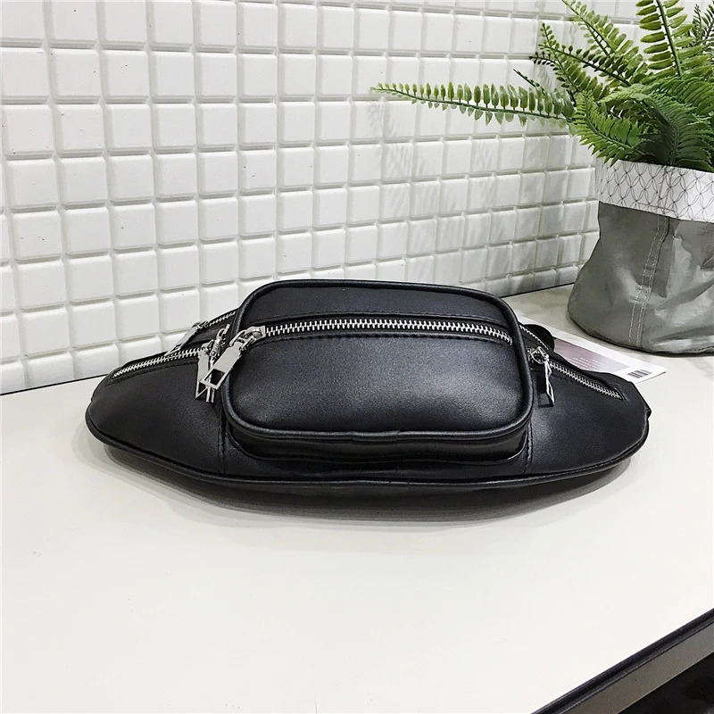 Women Chest Crossbody Bag Wide Strap Soft Artificial Leather Shoulder Bag Messenger Bag Pack for Travel Wallet Chain Waist Bag 251030