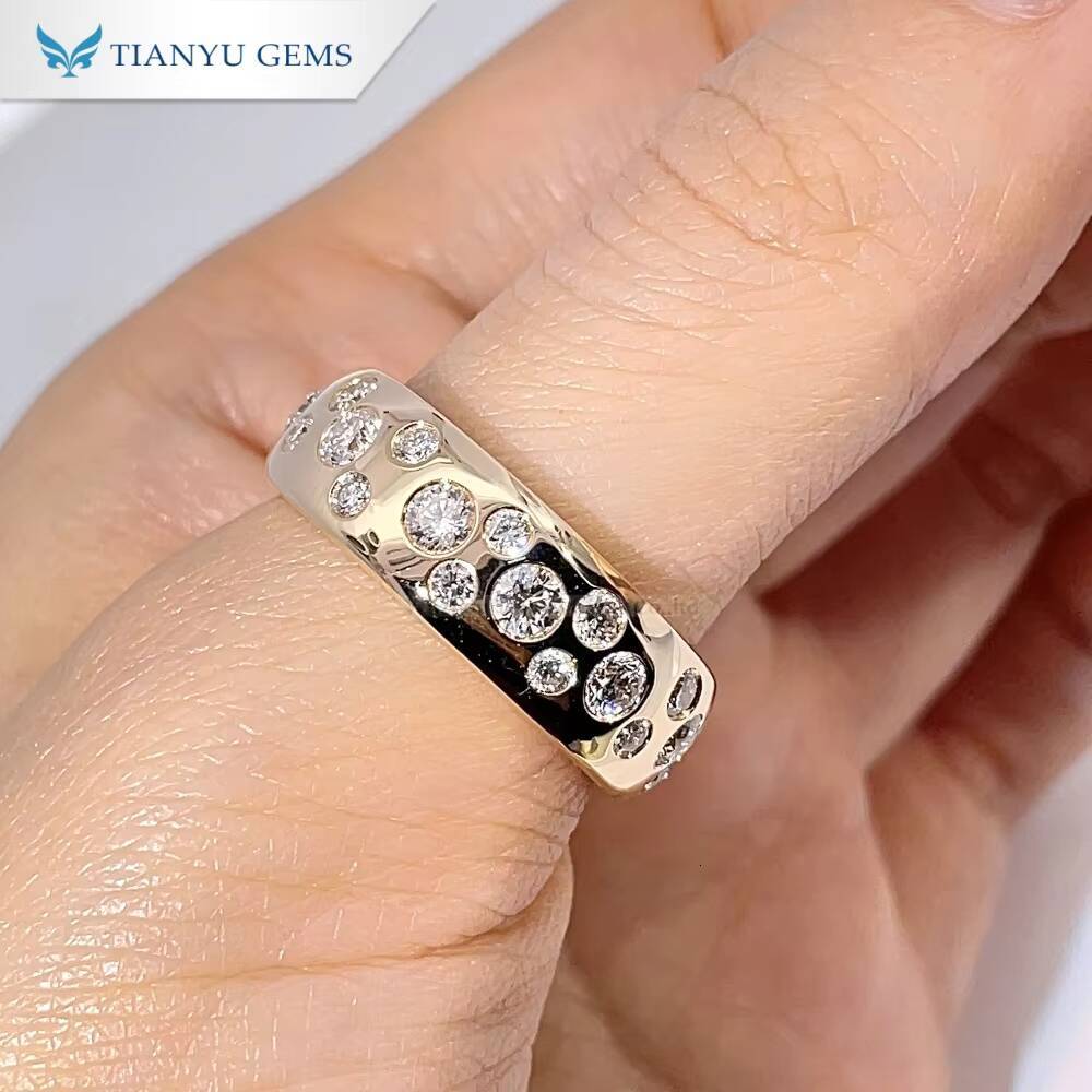 Tianyu Gems Hot Sale Nice Price Lab Diamond Simple Design Wedding Ring for Men