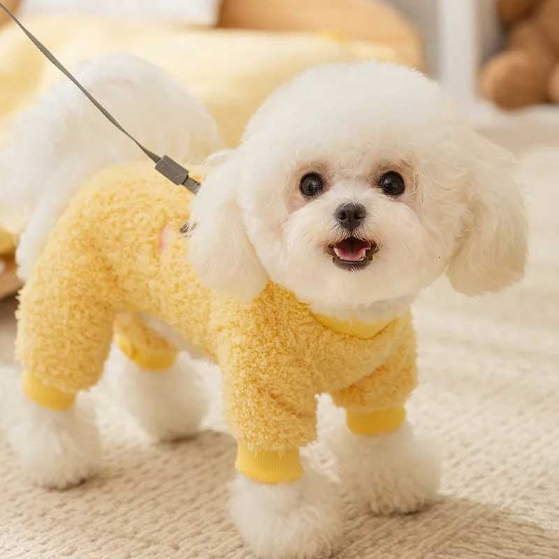 Four Legs Cartoon Chihuahua Dog Clothes Soft Fleece Outdoor Cat Clothing Designer Overalls Unisex Sweatshirt for Small Puppy C251030