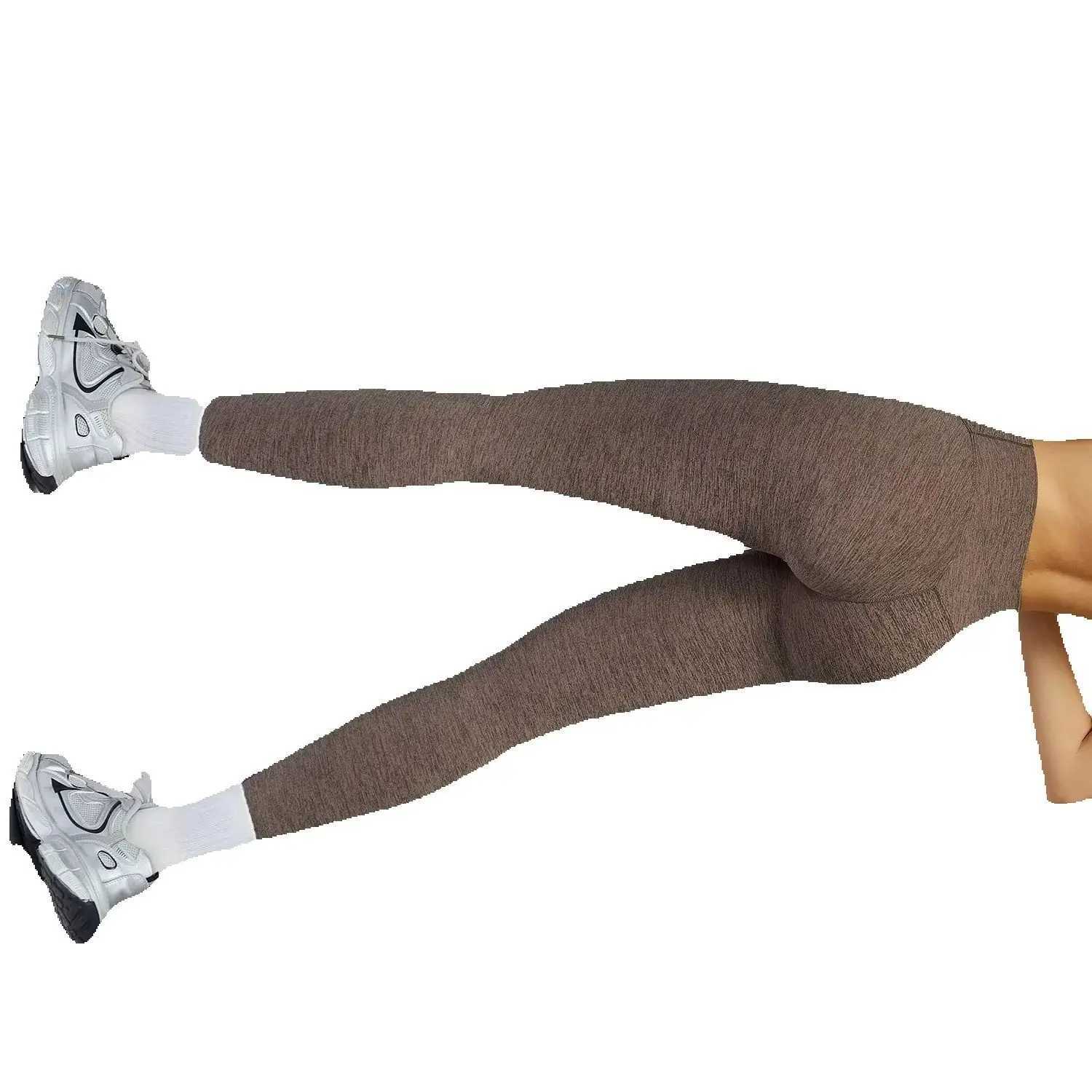 Women Tights Gym Push Up Fabric Touch Bare Yoga Pants Seamless Elastic High Waist Exercise Fitness Leggings Sportswear Pants J2510301