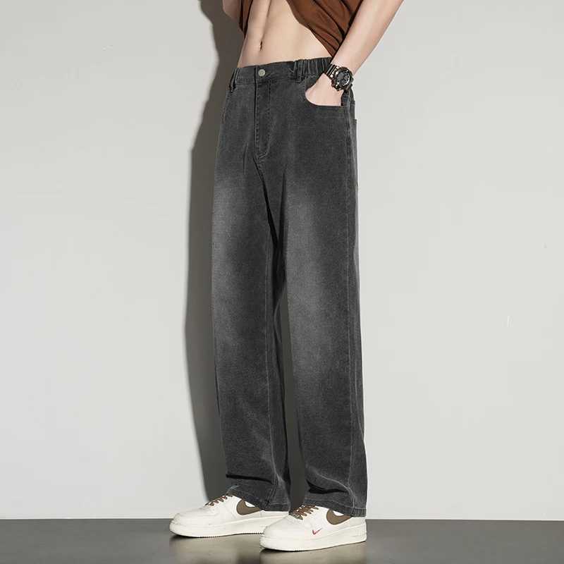 2025ss Autumn 190cm Big Tall Men Stretch Pants Extra Long Length 115cm Pants Large Size Straightleg Jeans Sports Leisure Clothi J251030