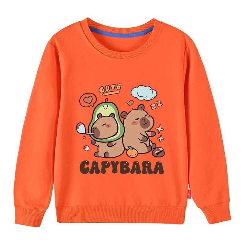 Cute Capibara Cotton Sweatshirt For Boys And Girls Childrens Funny Hoodies For Autumn Kids Long Tshirt Outdoor Sports SweaterT251030