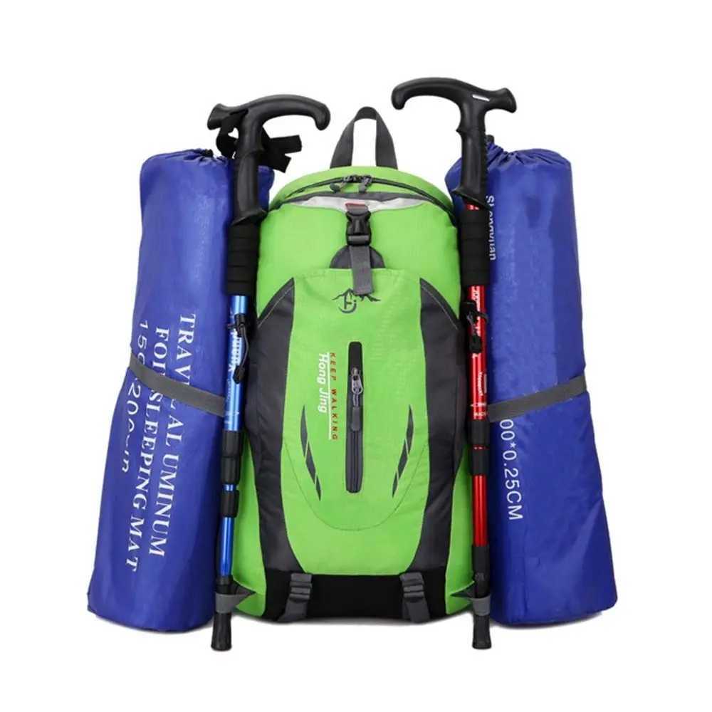 Large Waterproof Backpack 40L Bag Camping Hiking Walking Outdoor Travel Rucksack Durable Nylon H251029