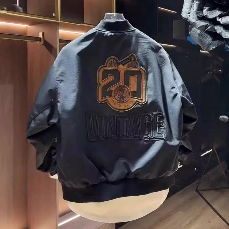 Trendy Brand Embroidered Baseball Collar Jacket For Men Winter American Style Designer Coat Couple Casual Trendy Baseball Jacket