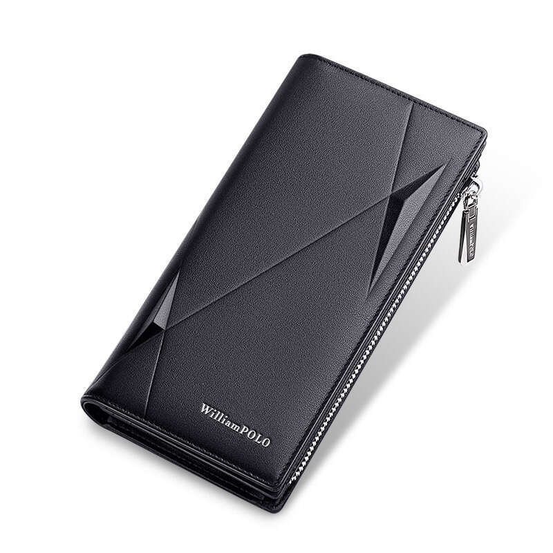 Emperor Paul Genuine Leather Clutch Men Large Capacity Handbag Zipper 19 Card Slots Long Wallet