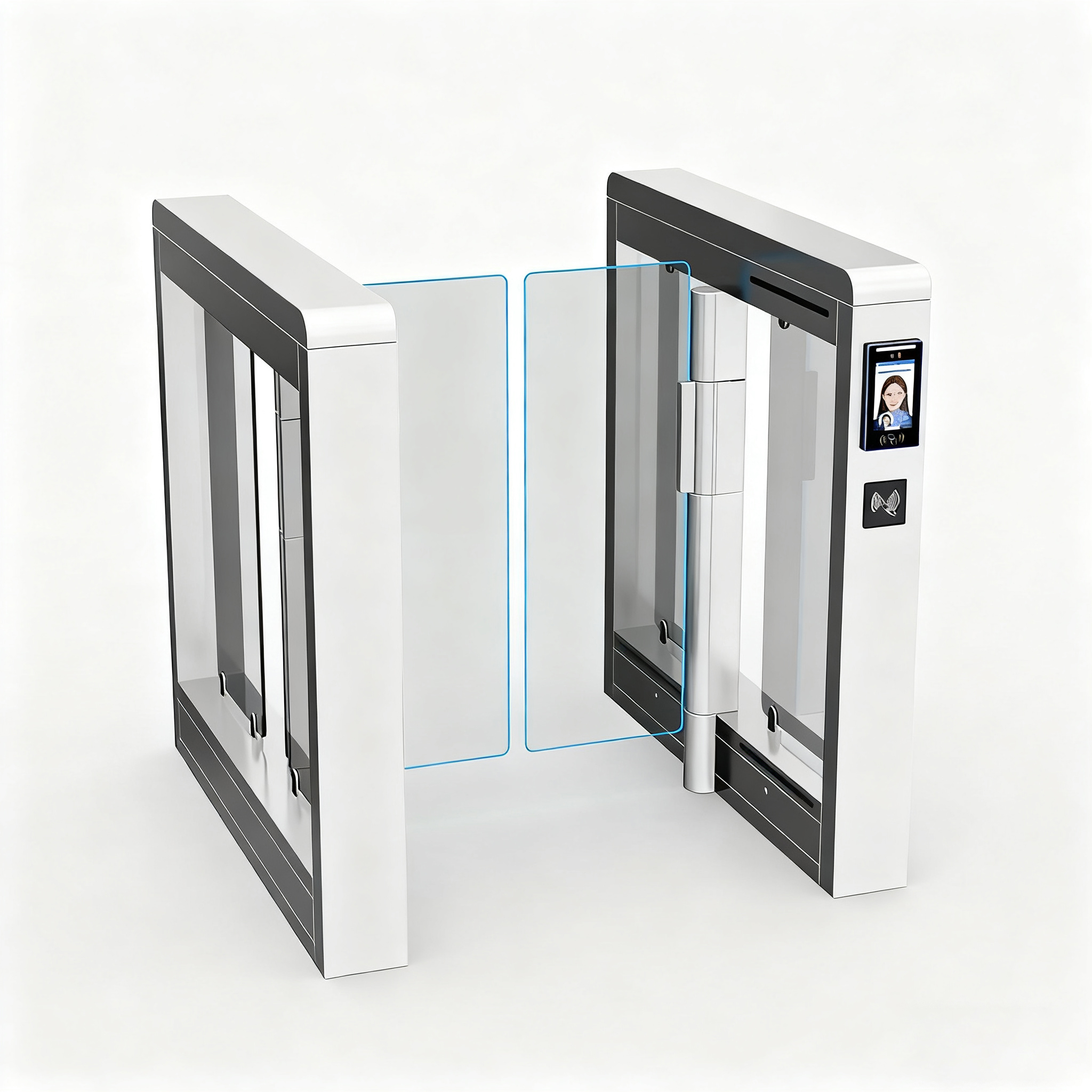 Custom Heightened Anti-Collision Anti-Climbing Smart Speed Gate - Face Recognition Access Control, Fast-Passing Pedestrian Turnstile-NO16
