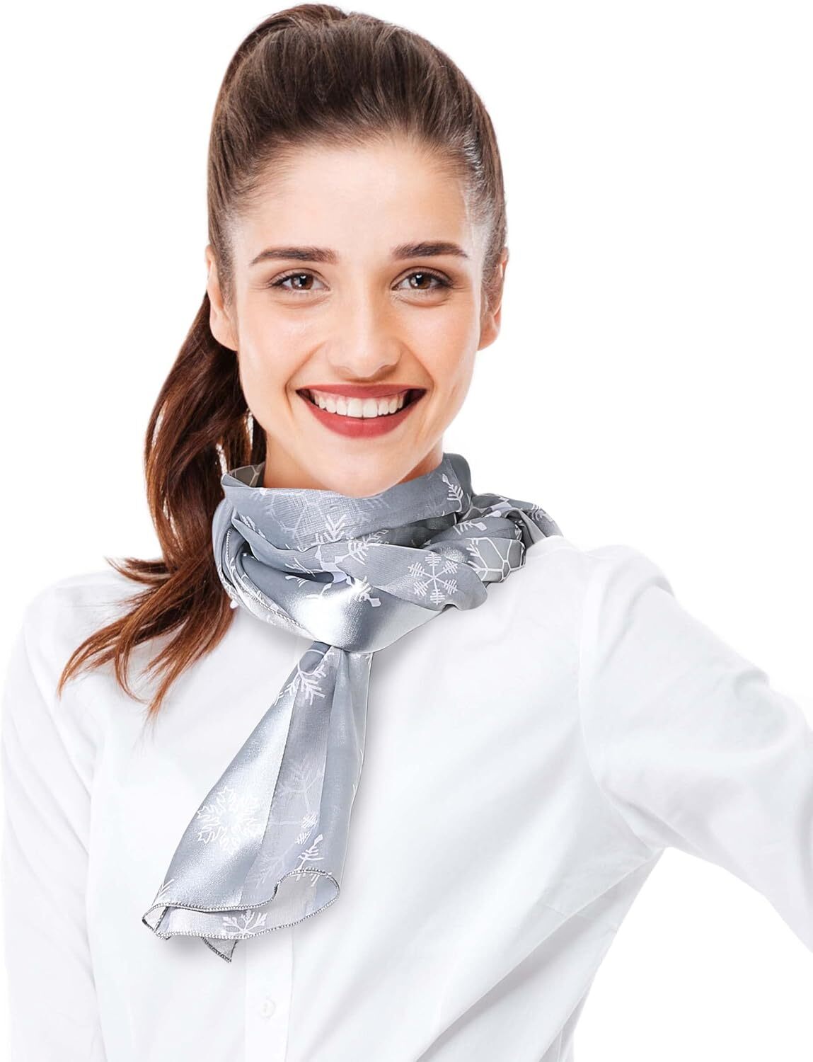 Custom Christmas Scarf Christmas Snowman Snowflakes Theme Fashion Scarf - 13"x60" Made In Korea