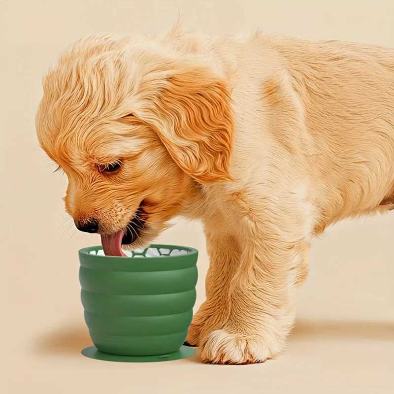 360ml620ml Silicone Dog Slow Feeder Bowl Antichoking Pet Slow Feeding Bowls for Cats Dogs Antislip Puppy Bowl Dog Accessories J251113