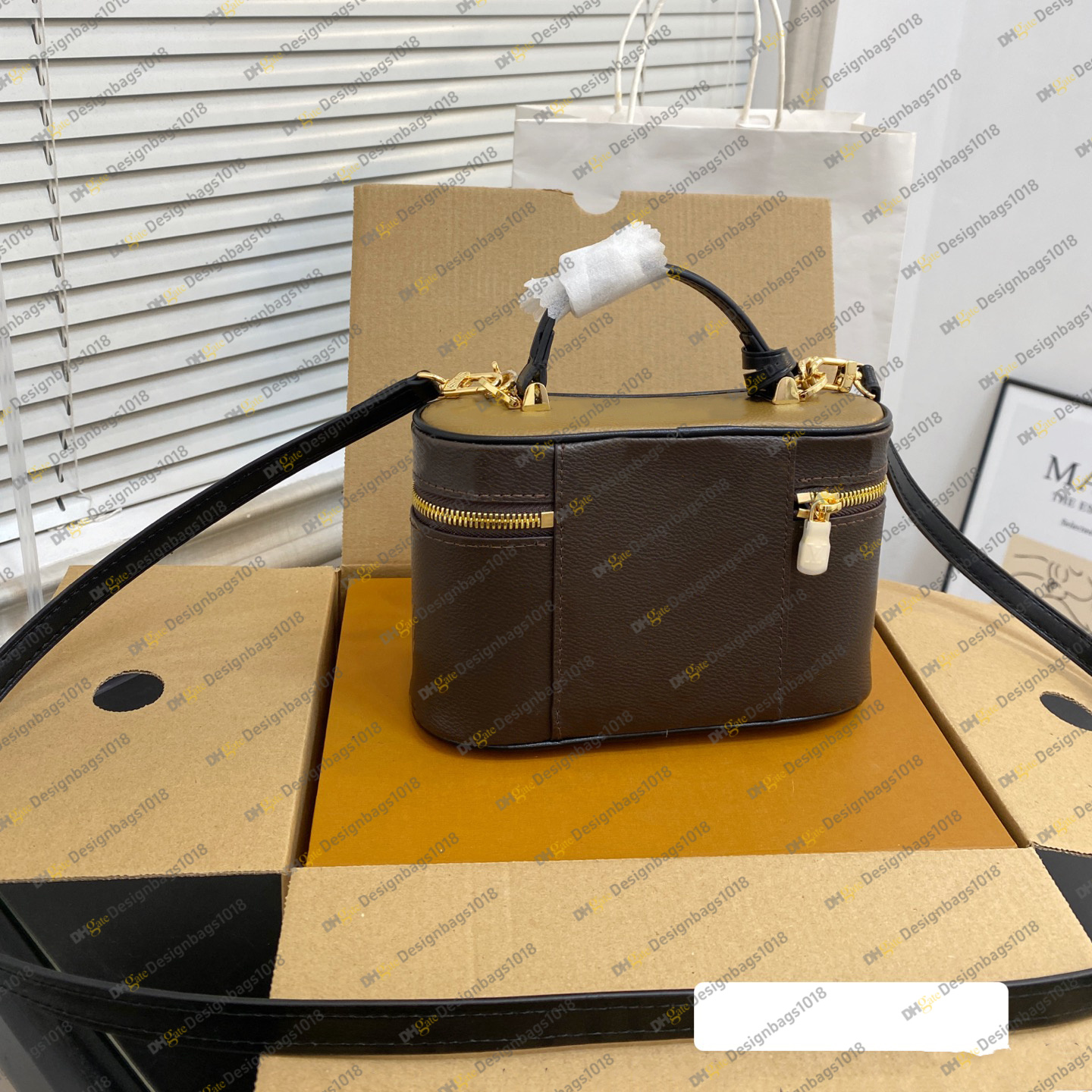 Top Designer bag Nice Vanity Women Toiletry Chain Shoulder Crossbody Bags Luxury Leather Cases Classic Lady Clutch Handbag Cosmetic Purse