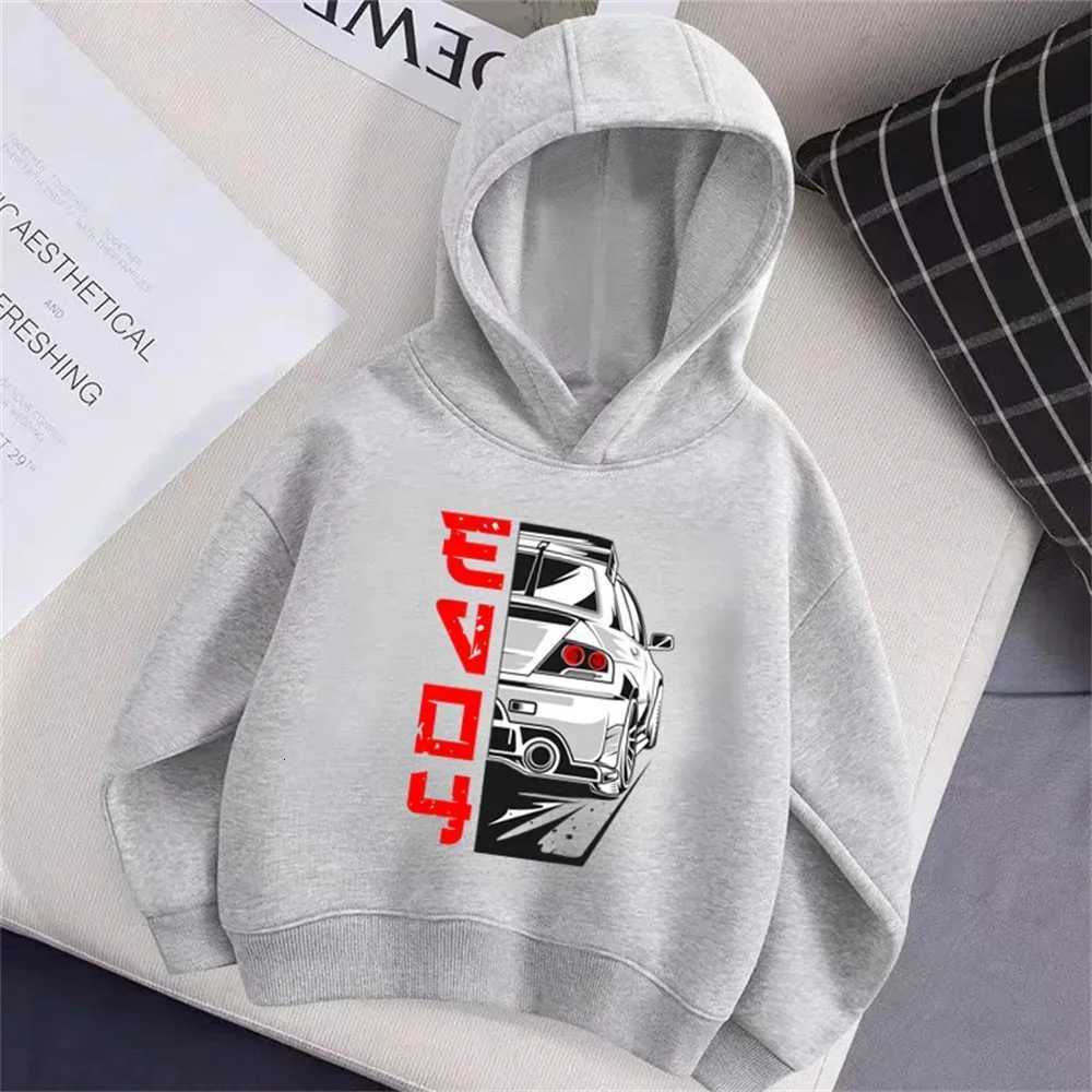 Rally Car Boys Girls Hoodies Cartoon Childrens Clothing Drifting Sweatshirts Fashion Car Fan Street Wear Hoodies for KidsT251030