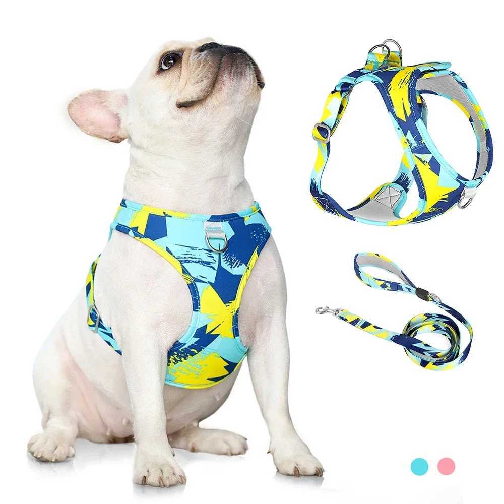 New Dog Cat Harness Adjustable Vest Walking Lead Leash For Puppy Dogs Collar Polyester Mesh Harness For Small Medium Dog Cat Pet J251129