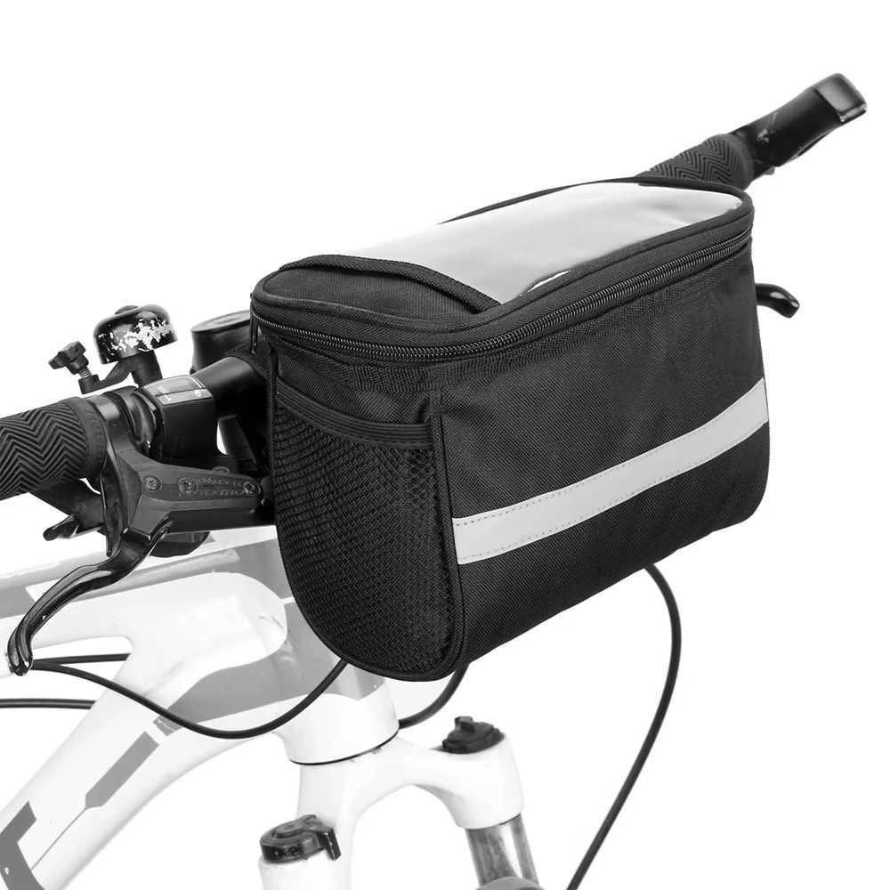 Bicycle Front Handlebar Bag Outdoor Cycling Bike Phone Mount Bags Bicycle Skateboard Front Bag Bicycle Riding Bag H251029