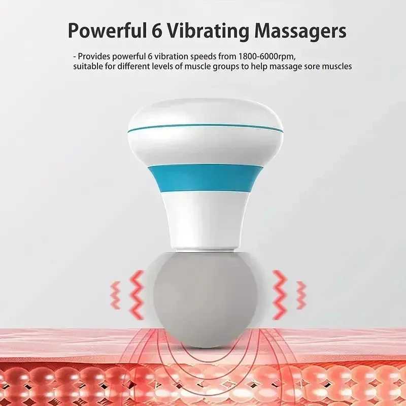 Mini Portable Massage Gun Deep Tissue Percussion Handheld Muscle Massager for Athletes Body Back Pain Relief J251030
