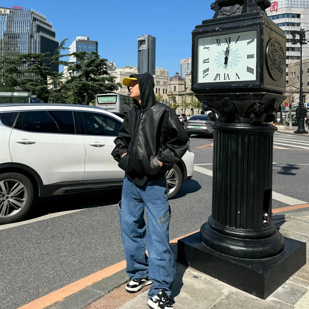 SAINT OF MICHAEL Fashion Streetwear Quality Cortex Coat Casual Loose Oversize Tops Vintage Solid Color Jacket For Men 251029