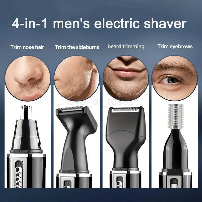 4 in 1 All Purpose Beauty Set Painless Trimming of Nose Hair Beard Eyebrow Trimming and Shaver in One to Create a Delicate Face Z251030
