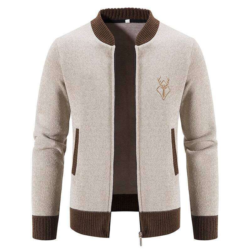 Autumn Winter New Knit Sweater Jackets Men's Korean Baseball Jumper Cold Blouse Streetwear Y2K Sweatshirts Male Trench Cotton Coat