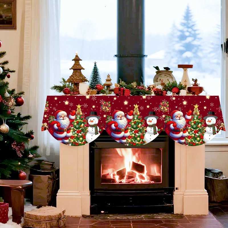 Christmas Snowman Fireplace Scarf Christmas Decorations for Home 2025 Xmas Living Room Ornament Navidad Natal New Year Gift 2026 C251030
