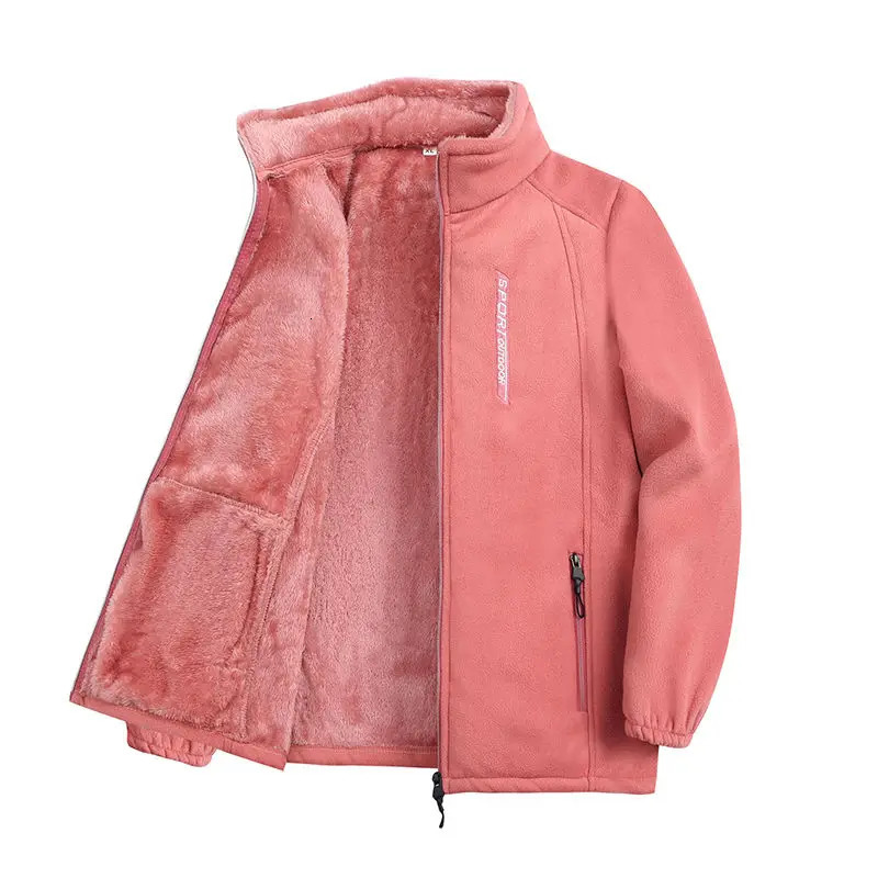 Autumn Winter Polar Fleece Warm Coat Women Sweatshirt Outdoor Sports Casual Zipper Cardigan Jacket Top Slim Teenagers Couple 251030