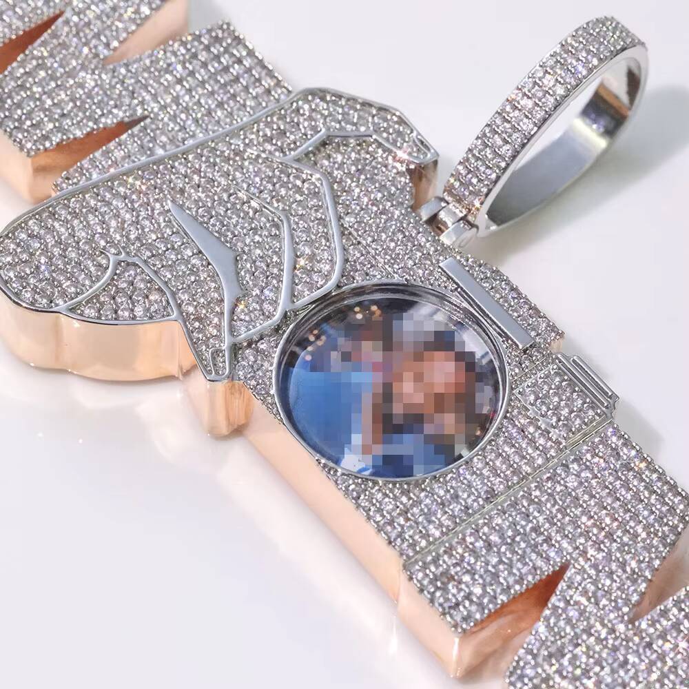 NUOYA Heavy Custom Letter Pendant Rose Gold Plated Brass Jewelry With Moissanite Personalized Pendant for Men Women Designer's style