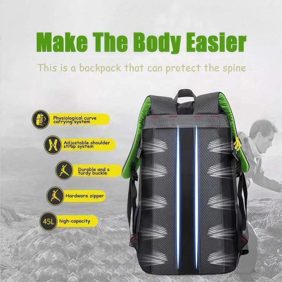 Mens and womens hiking backpacks with quick adjustable shoulder straps lightweight large capacity hiking bagszwq H251029