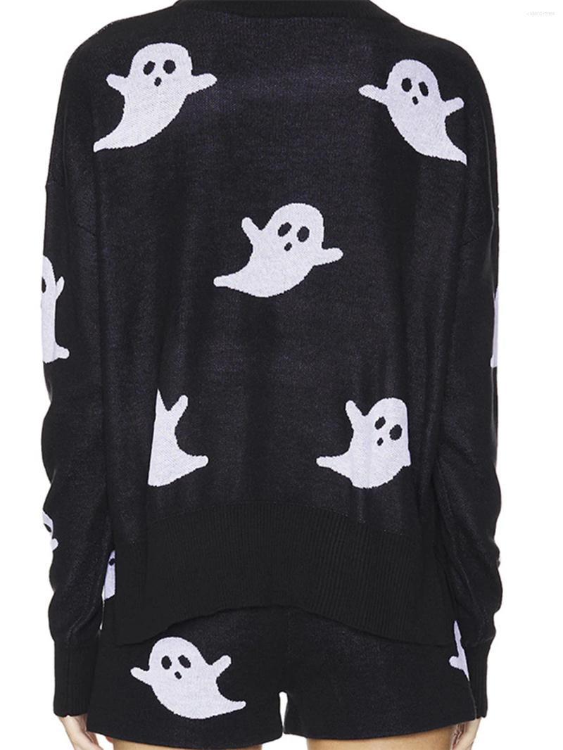 Women's Tracksuits Casual Long Sleeve Round Neck Loose Fit Cartoon Print Set Autumn Winter K-Fashion Cute Top And Bottom Ensemble