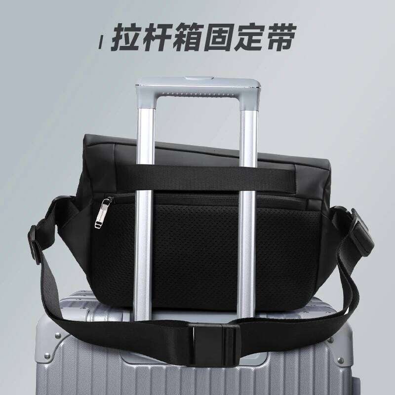 Designer bag 52 Septwoes Urban Fashion Magnetic Buckle Shoulder Men Black Waterproof Irregular Shape Sport Travel Crossbody Messenger Bag