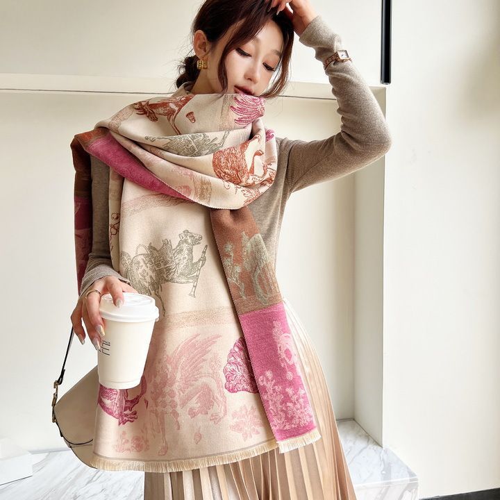 Ladies Autumn And Winter Warm Scarf Artistic And Trendy Accessory Shawl Scarf Very Suitable For Daily Travel Scarf