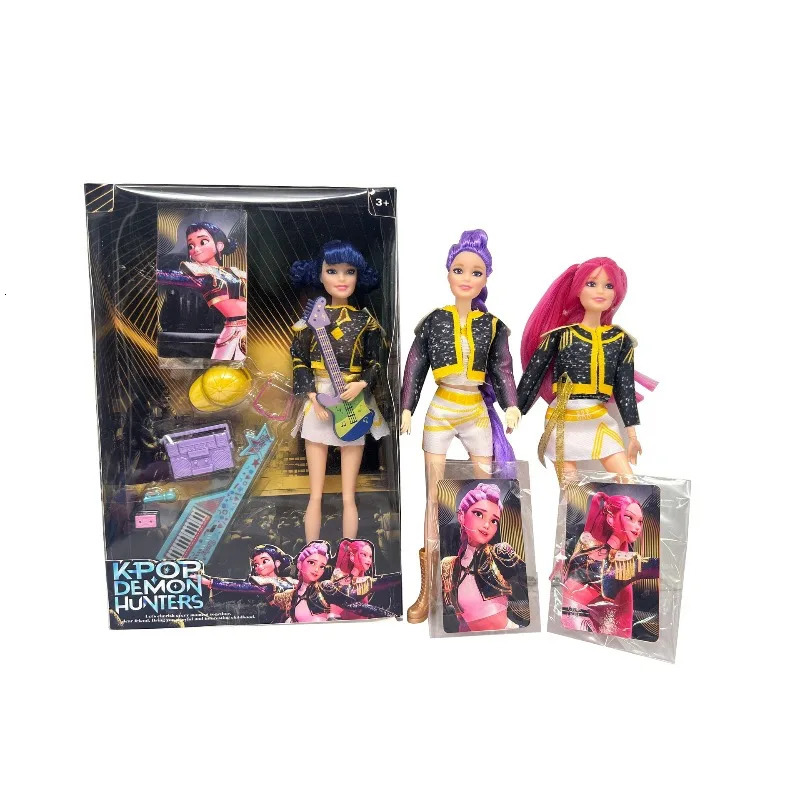 Demon Hunter Kpop Toy Gift Set High Appearance Level Rumi Mira Zoey Action Figure Christmas Present for Girls Sussy Theme set 251029